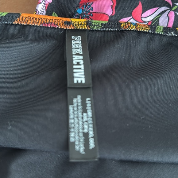 PINK‎ by Victoria’s Secret High Waist Bikini Bottom Swim Swimsuit Floral Black L - Picture 3 of 3